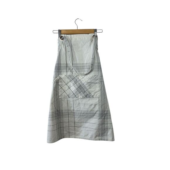 Hearth & Hand Magnolia Apron Cooking Tie Waist Striped Plaid Cotton